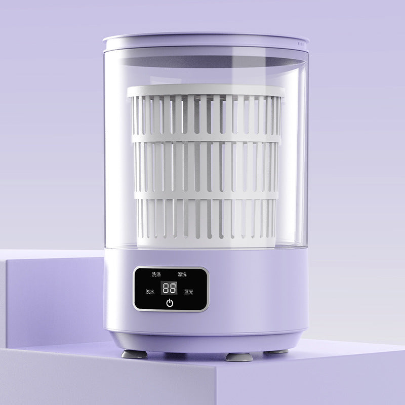 fully automatic small washing machine 4l foldable rental house portable small mini intimates pants cleaning machine