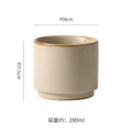 Japanese retro rustic pottery coffee cup afternoon tea latte high-end ceramic kiln-change cup latte art cup drawstring cup water cup
