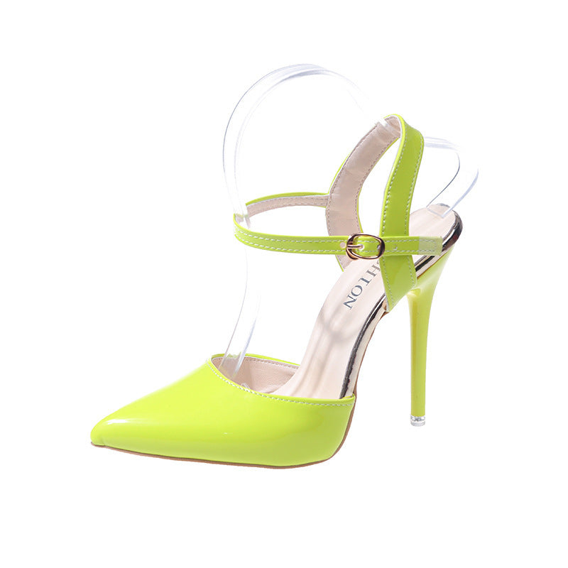 2026 european and american fashion high heels - new summer collection: stiletto heels, pointed toe, stylish and sexy, plus size available, buckle closure women's high heels
