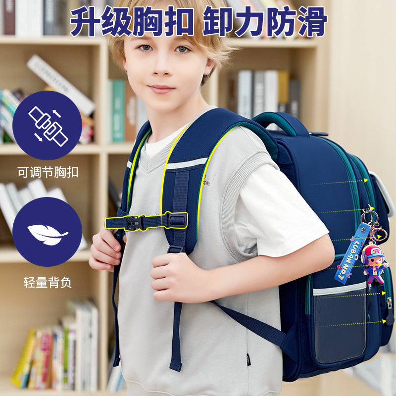 Schoolbag for boys and primary school students 2026 new arrival for grades 1, 2, 3 to 6, boys and girls, lightweight kids spine protection and burden reduction