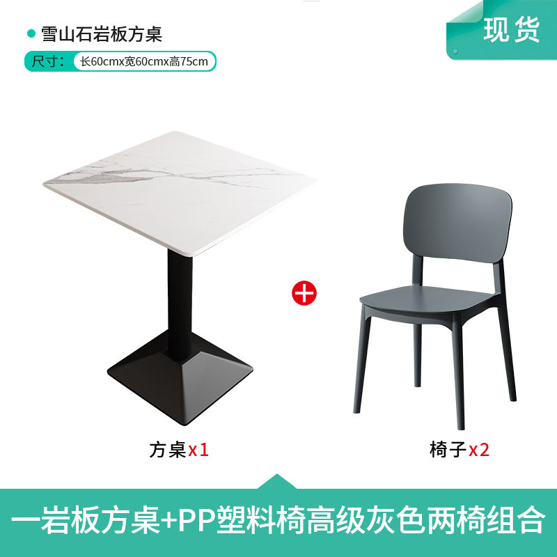 Company staff canteen dining table and chairs student canteen snack bar combination catering commercial 4 staff school restaurant