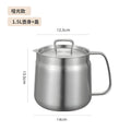 Multifunctional 304 stainless steel deep fryer with strainer, kitchen home use grease separator, lard container, large capacity oil storage pot