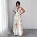 cross-border e-commerce floral digital print camisole and jumpsuit fashionable versatile women's vacation outfit