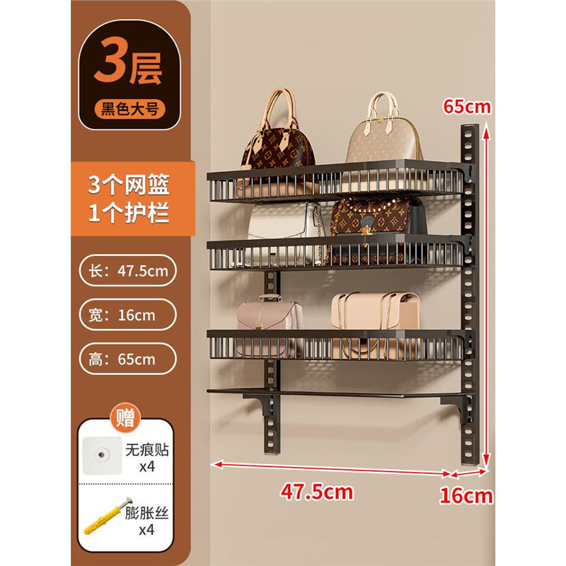 No-drill door back organizer, narrow gap wall-mounted multi-tier shelf, bathroom wall storage rack, toilet cabinet side organizer