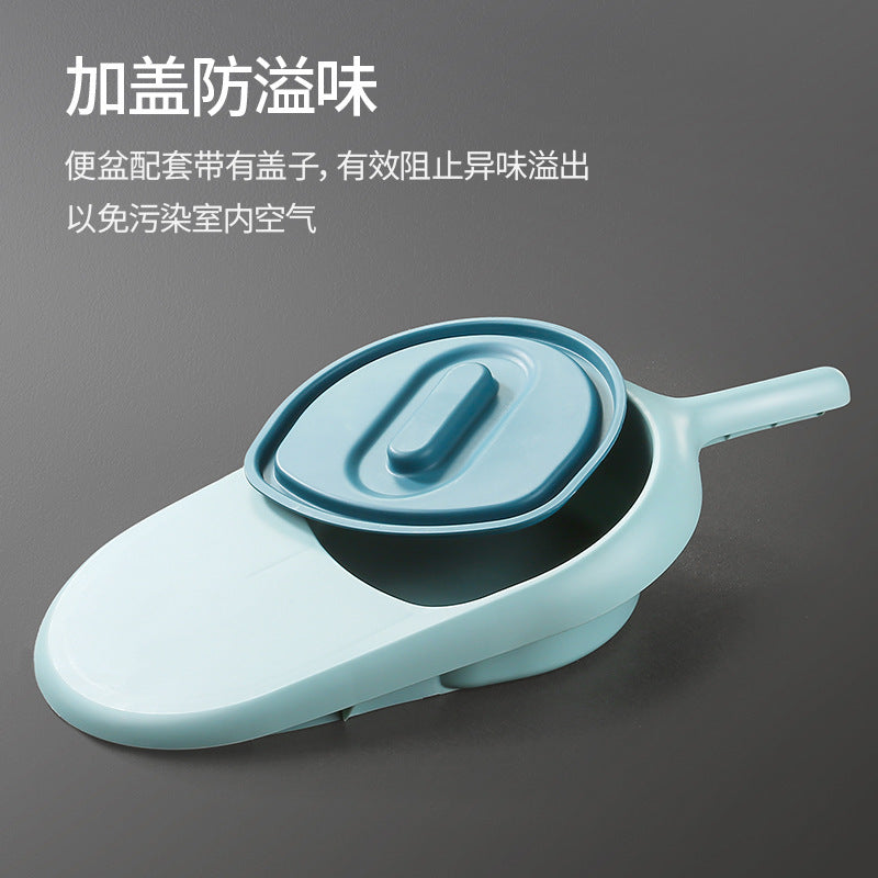 Bedridden elderly paralyzed patient horizontal bedpan with cover, maternity adult bedpan, bedpan