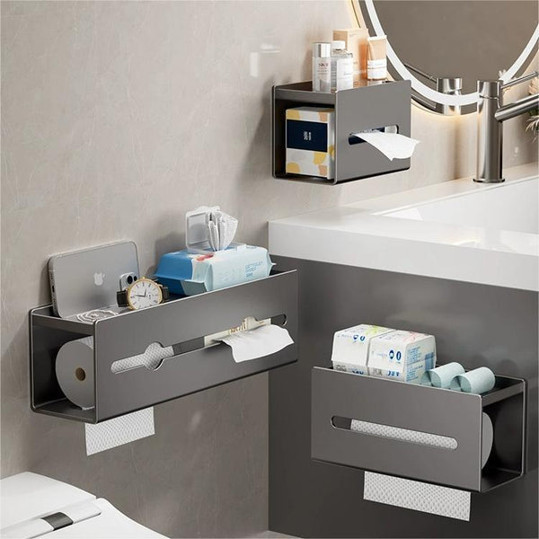 Toilet Toilet Household Carton Bathroom Tissue Box Wall Mounted Toilet Roll Paper No Punching Shelf