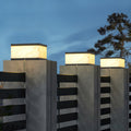 Outdoor solar post cap lights, courtyard lights, new chinese style marble wall lights, waterproof pillar lights, villa gate pillar lights