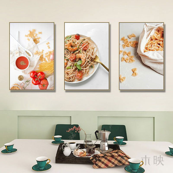 Western restaurant wall decoration painting pasta steak shop pizza shop hanging painting light food salad shop restaurant wall painting