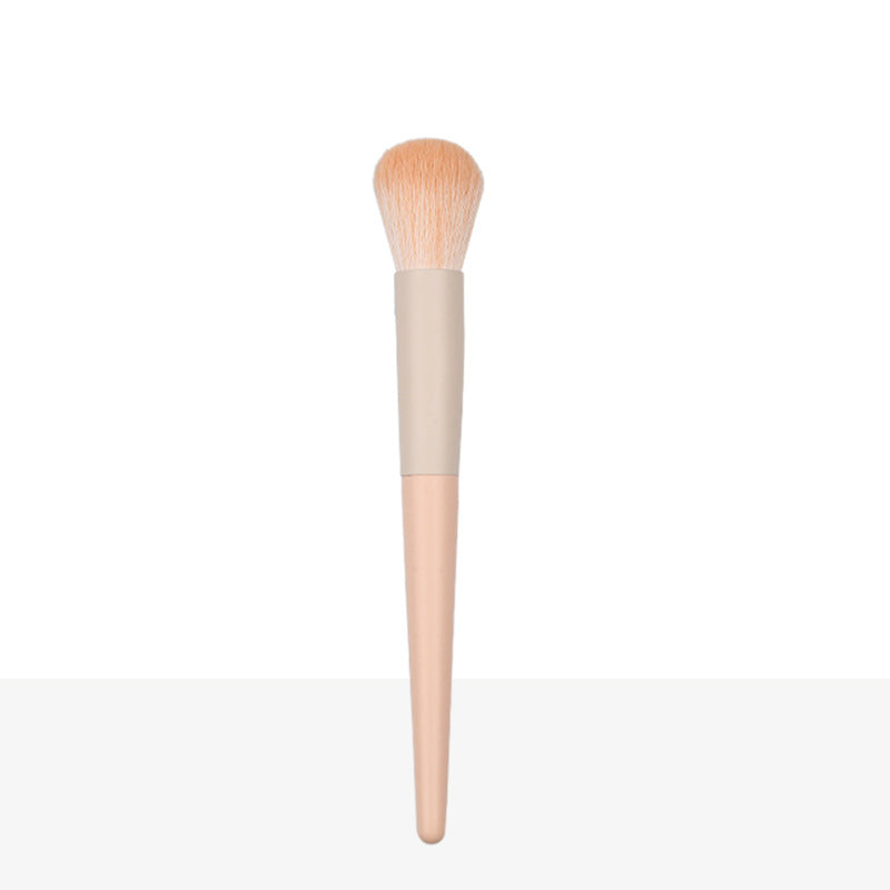 Ready-to-ship wooden handle makeup brush set - includes eyeshadow brush, blush brush, contour brush, powder brush, and a complete set of makeup tools