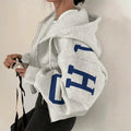 Amazon cross-border fashion:  women's casual & trendy printed short-sleeve top, versatile long-sleeve sweatshirt, relaxed fit