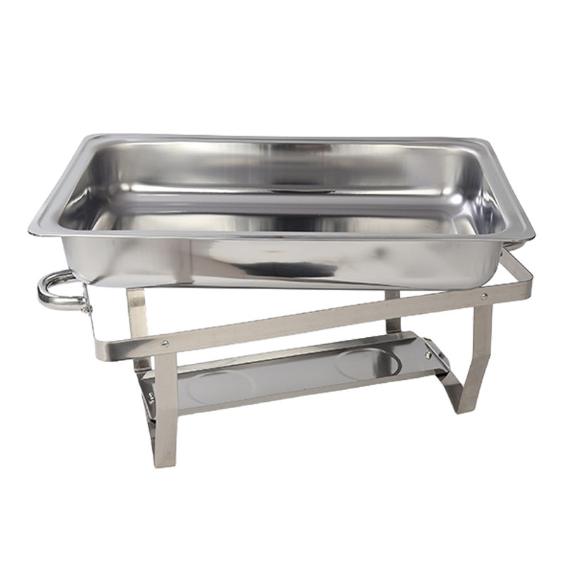 hot-selling stainless steel compartmented buffet stove commercial alcohol heated insulated food container restaurant hotel