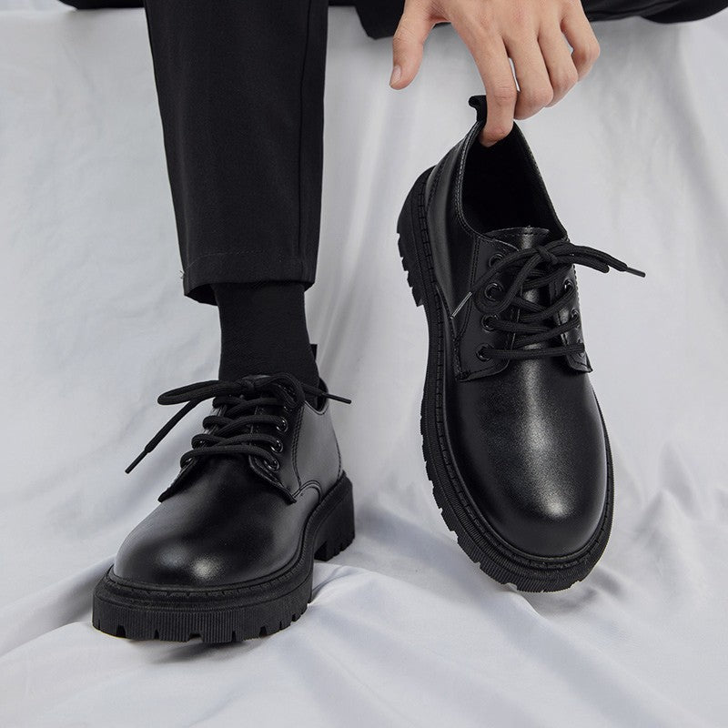 Men's business leather shoes - winter 2025 new collection: youthful british style, thick-soled, suit-ready, casual trendy shoes for students