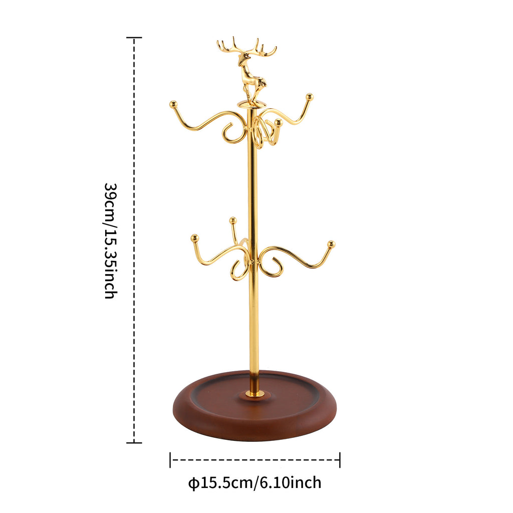 Cross-border creative mug drain rack upside down coffee cup storage rack household wrought iron water cup hanger cup holder