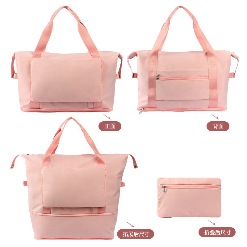 New Women's Lightweight Tote Bag Large Capacity Sports Yoga Fitness Bag Foldable Mountaineering Hiking Travel Bag