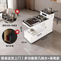 White/tea making model (wireless charging countertop + colorful ambient light + water kettle + sterilizer + wastewater bucket + power strip + bluetooth speaker
