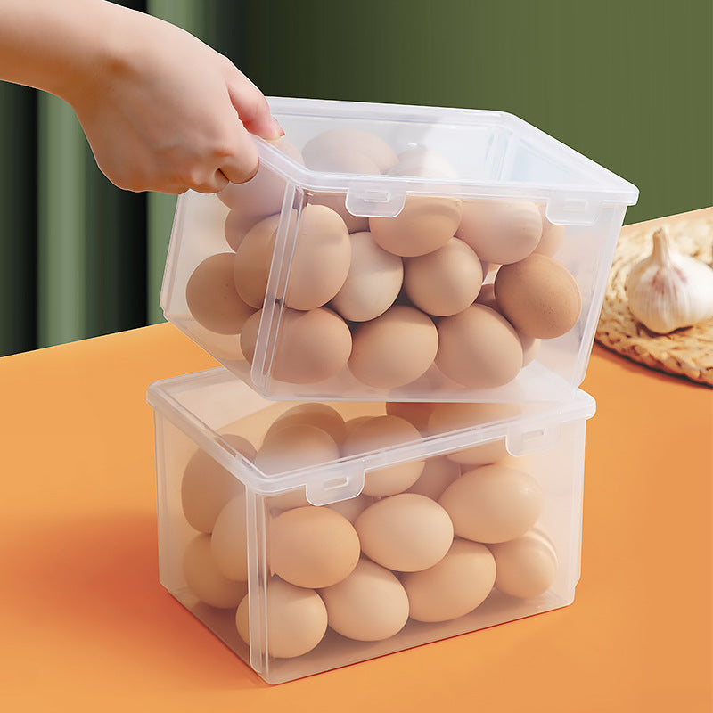 Kitchen Refrigerator Storage Box Food Grade Transparent Egg Storage Box Fruit and Vegetable Fruit Fresh-keeping Box Dumpling Freezing Box