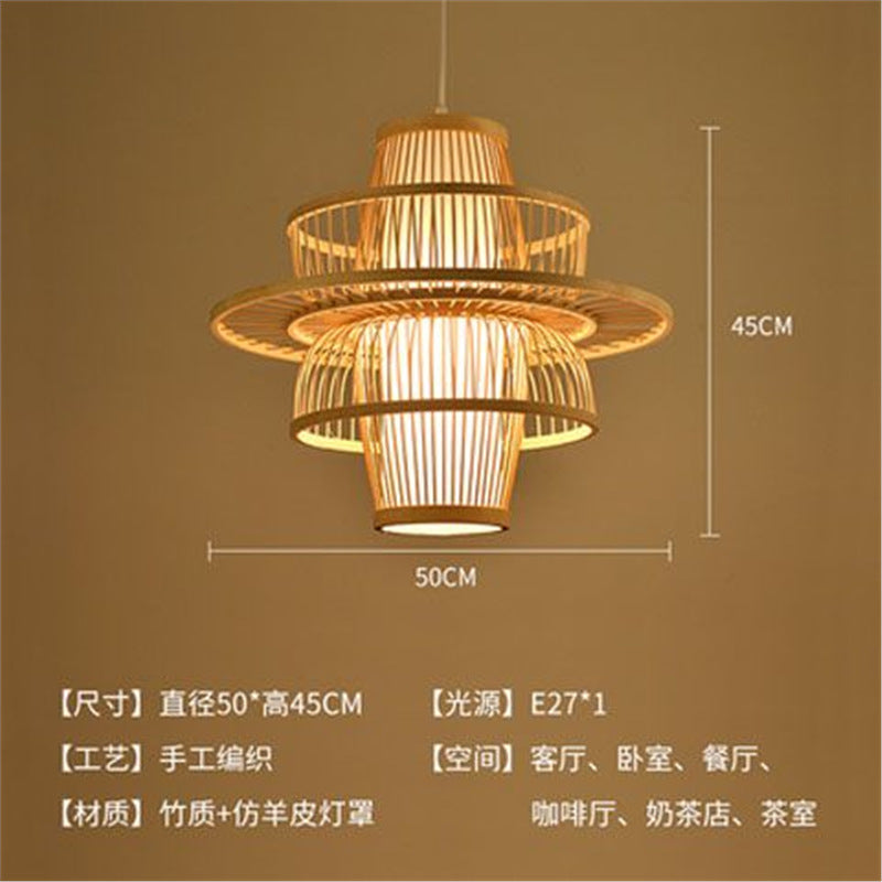 Lantern bamboo art chandelier bar b&b tea room hot pot restaurant restaurant casual japanese restaurant bamboo dining room lighting