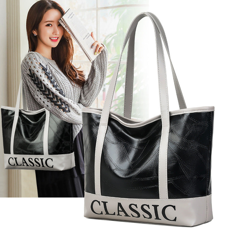 Wholesale cross-border women's large capacity shoulder bag 2022 new handbag fashionable versatile tote bag mom bag