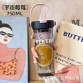 New arrival large-capacity scented tea cup for girls and students, portable straw cup, good-looking tea water separation fruit tea cup