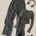New korean style designer chic fashion casual set for women, spring/autumn collection, girls' set, long sleeve top and pants