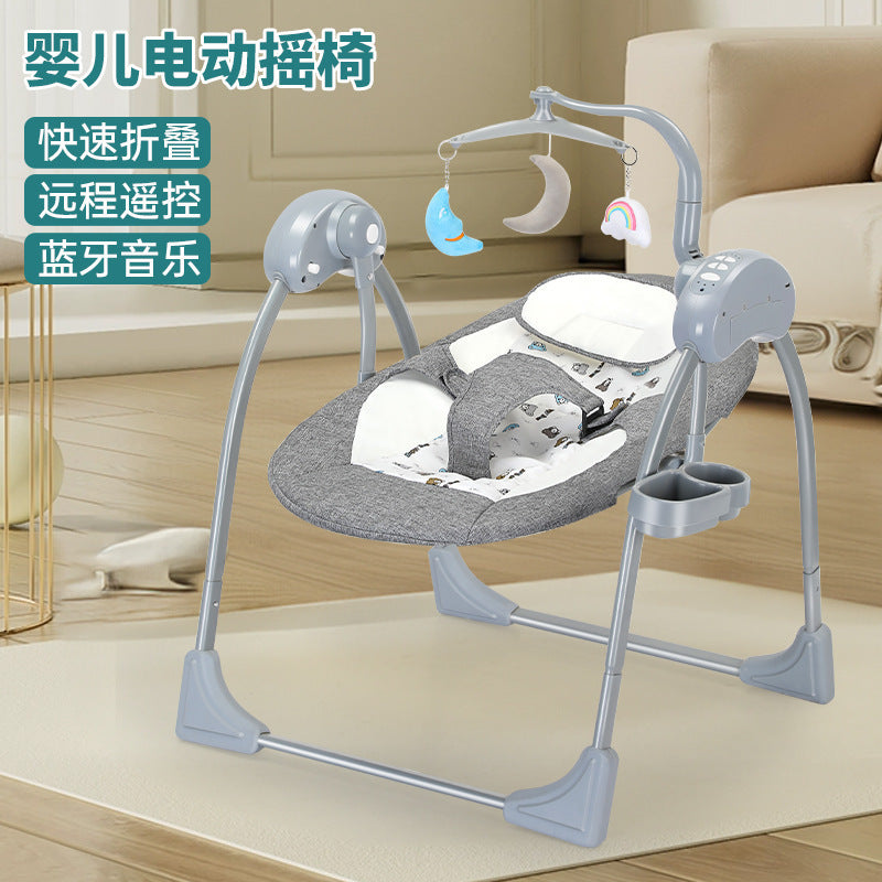 Baby rocking chair, baby cradle, newborn baby coaxer, rocking bed, multi-functional electric rocking chair, one piece is sent on behalf of others.