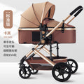Baby stroller high landscape lightweight foldable reversible shock absorption all year roundneutral baby portable stroller