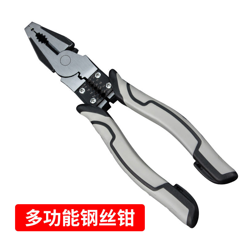 Multifunctional tiger pliers, steel wire pliers, pointed nose pliers, crimping pliers, oblique pliers, multi-purpose electrical wire strippers, industrial pliers