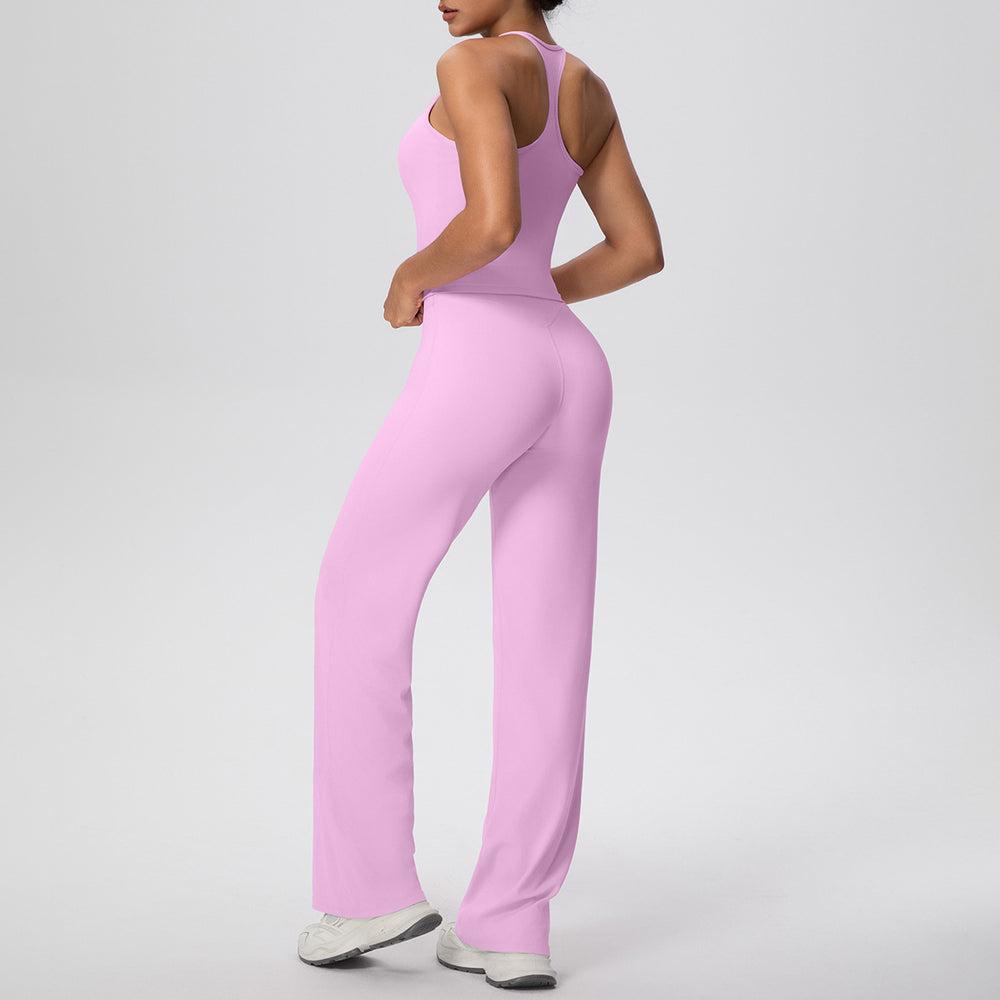 Cloud-feel casual quick-drying sports beautiful back peach butt yoga suit outdoor training running fitness suit two-piece set