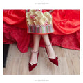 Wedding shoes for women xiuhe wedding dress two-wear 2023 new arrival chinoiserie red bridal high heels without tired feet straps