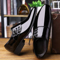 Men's casual leather shoes - stylish & versatile dress shoes for business, pointed toe patent leather office & wedding shoes
