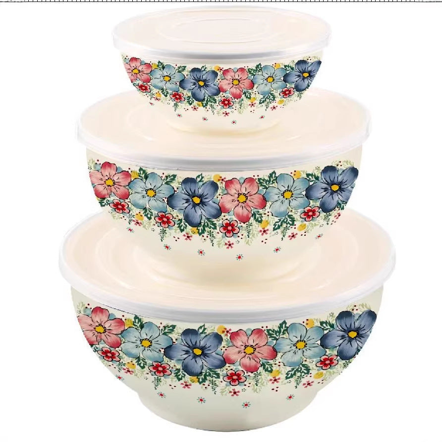 Cross-mirror exclusive manufacturer hot-selling enamel high-end five-piece pot set, high-quality soup pot, enamel pot, double-ear soup pot