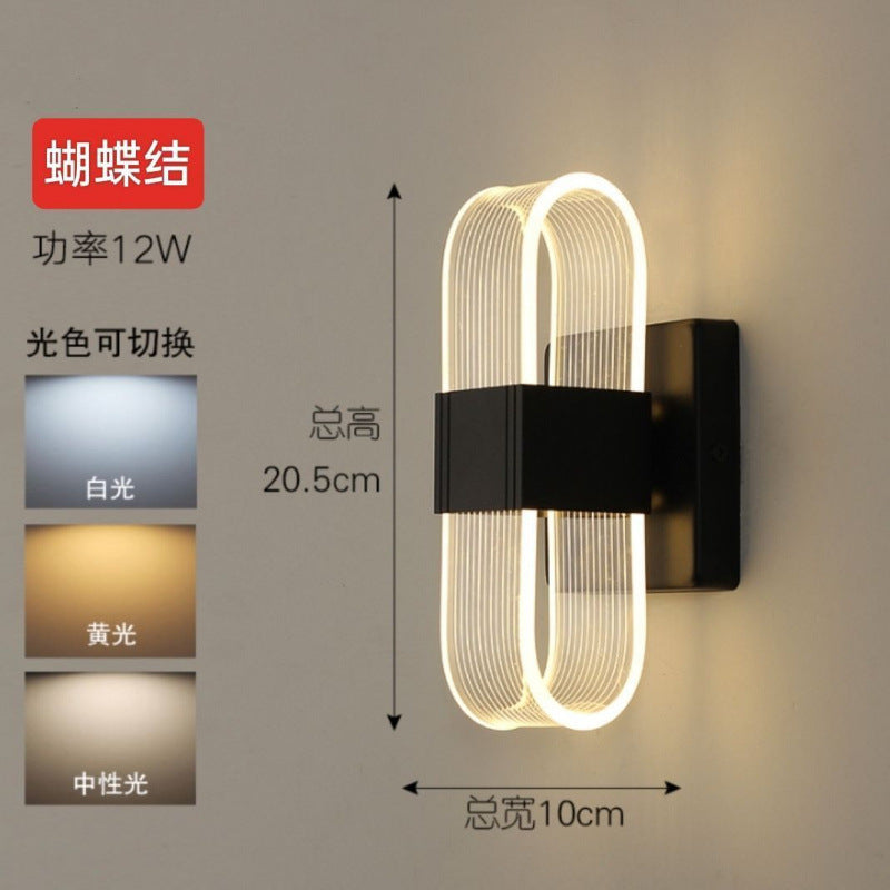 Wholesale creative simple bedroom bedside living room restaurant hotel study corridor aisle light LED bedside lamp wall lamp