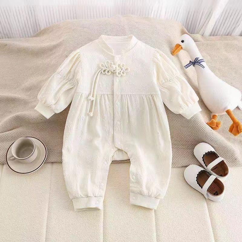 Baby rompers - spring/autumn collection: stylish double-layer bodysuits for newborns - adorable spring outfits for your little one
