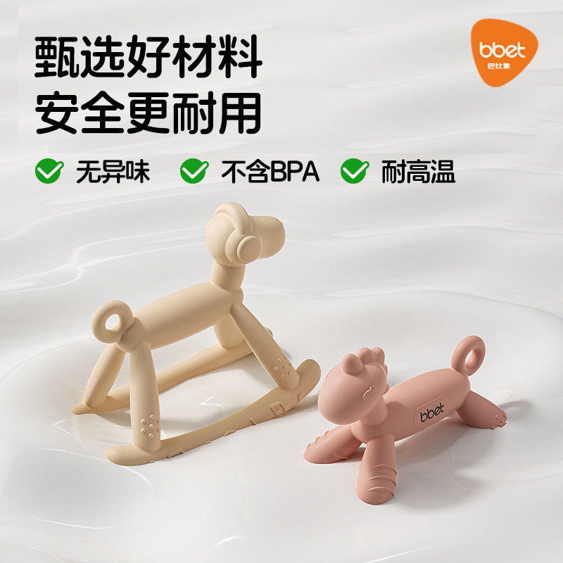 Babibele baby teether - anti-sucking hand toy, silicone chewable toy for babies aged 0-1 year
