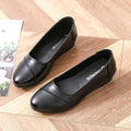 Soft leather loafers - women's work shoes - new slip-on comfort shoes for middle-aged women