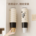Luxury wall-mounted automatic cup dispenser for disposable cups - no drilling required, high-style design for home or office