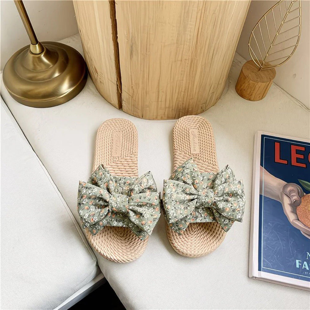New summer korean style floral slippers for women - perfect for outfits, dresses, trendy and versatile, flat, home, beach, non-slip