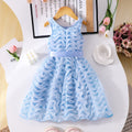Girls' (toddler) dress, elegant party dress with 3d wavy stripes