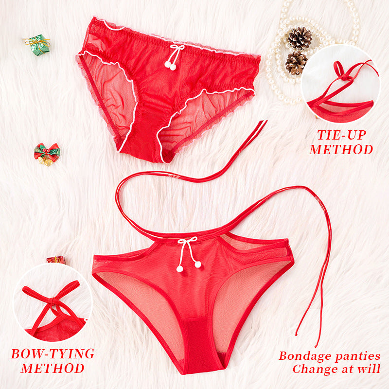zodiac year mesh sexy women's panties lace breathable transparent comfortable low-rise briefs