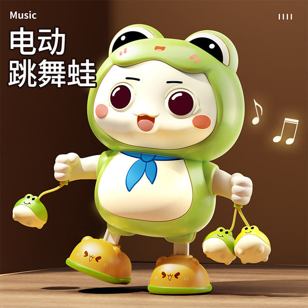 Children's frog dancing robot toy with light can sing puzzle early education machine 2 boys and girls 0-3 years old gift