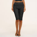 fashion style casual mid-pants women's clothing export polka dot printing tight cropped pants shopping sports mid-pants 4551