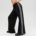 fall/winter new modal air layer anti-pilling white stripe draped loose wide-leg casual sports pants for women