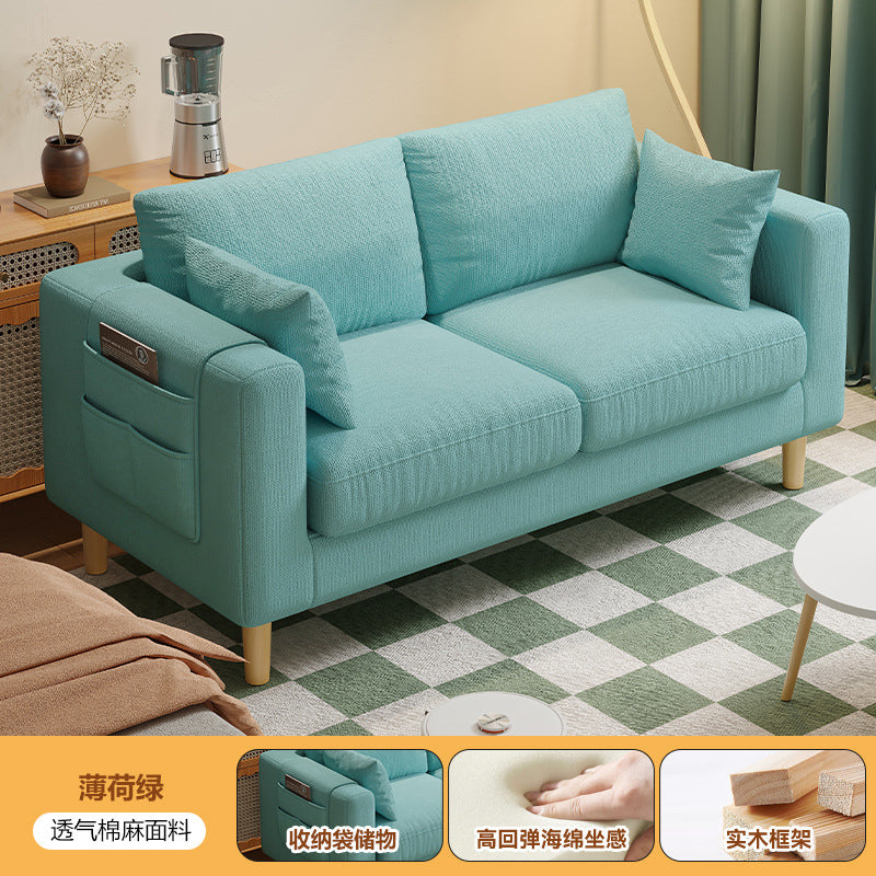 new arrival fabric sofa living room single tofu block casual modern rental room double small apartment sofa chair