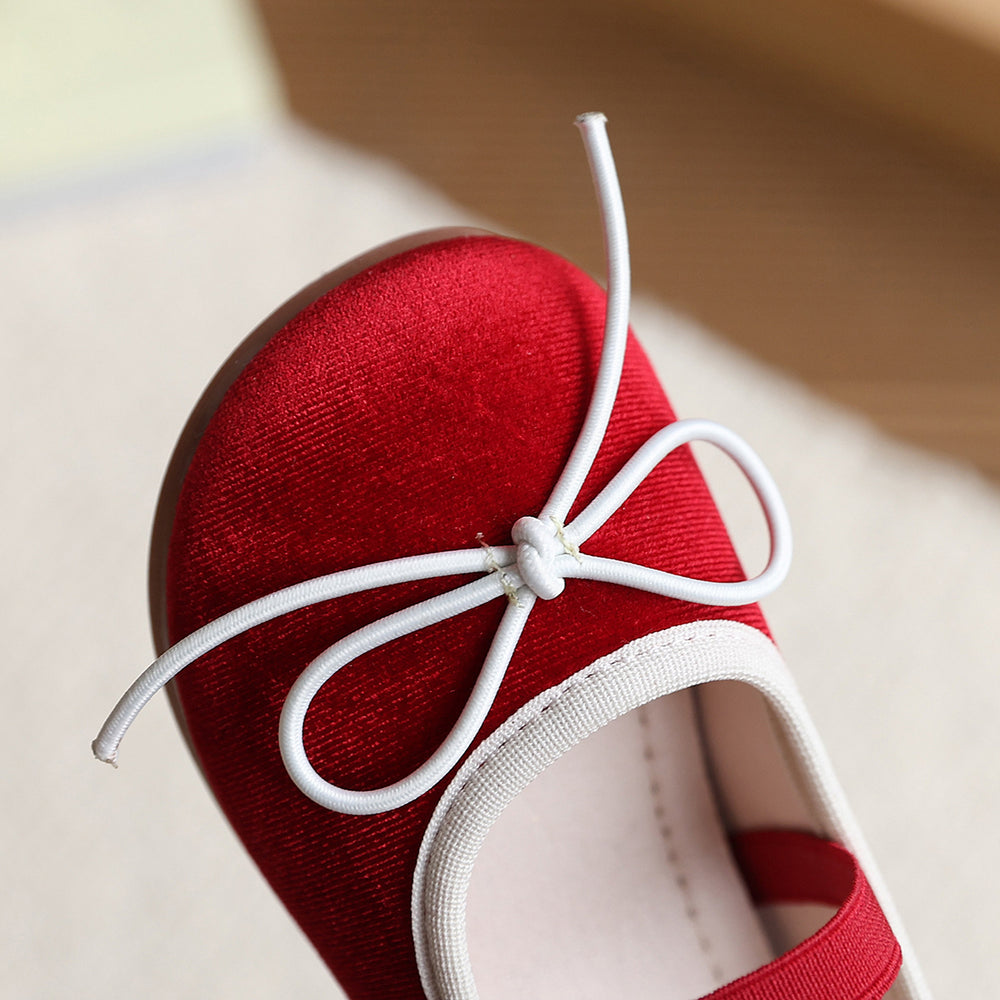 Vancahao girls' korean style princess shoes,  spring new collection, bowknot loafers, stylish and chic baby flats