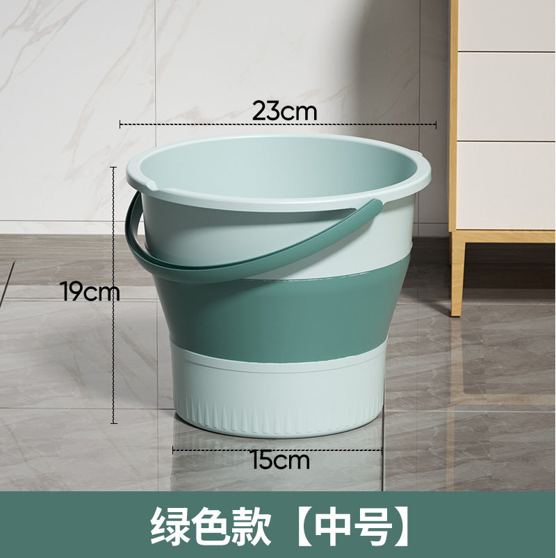Collapsible water bucket - outdoor fishing bucket, available in small and large sizes, car travel, car wash bucket, portable thickened handheld plastic bucket for home use