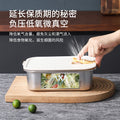 portable 304 stainless steel fruit and vegetable fresh-keeping lunch box large-capacity sealed combination with lid