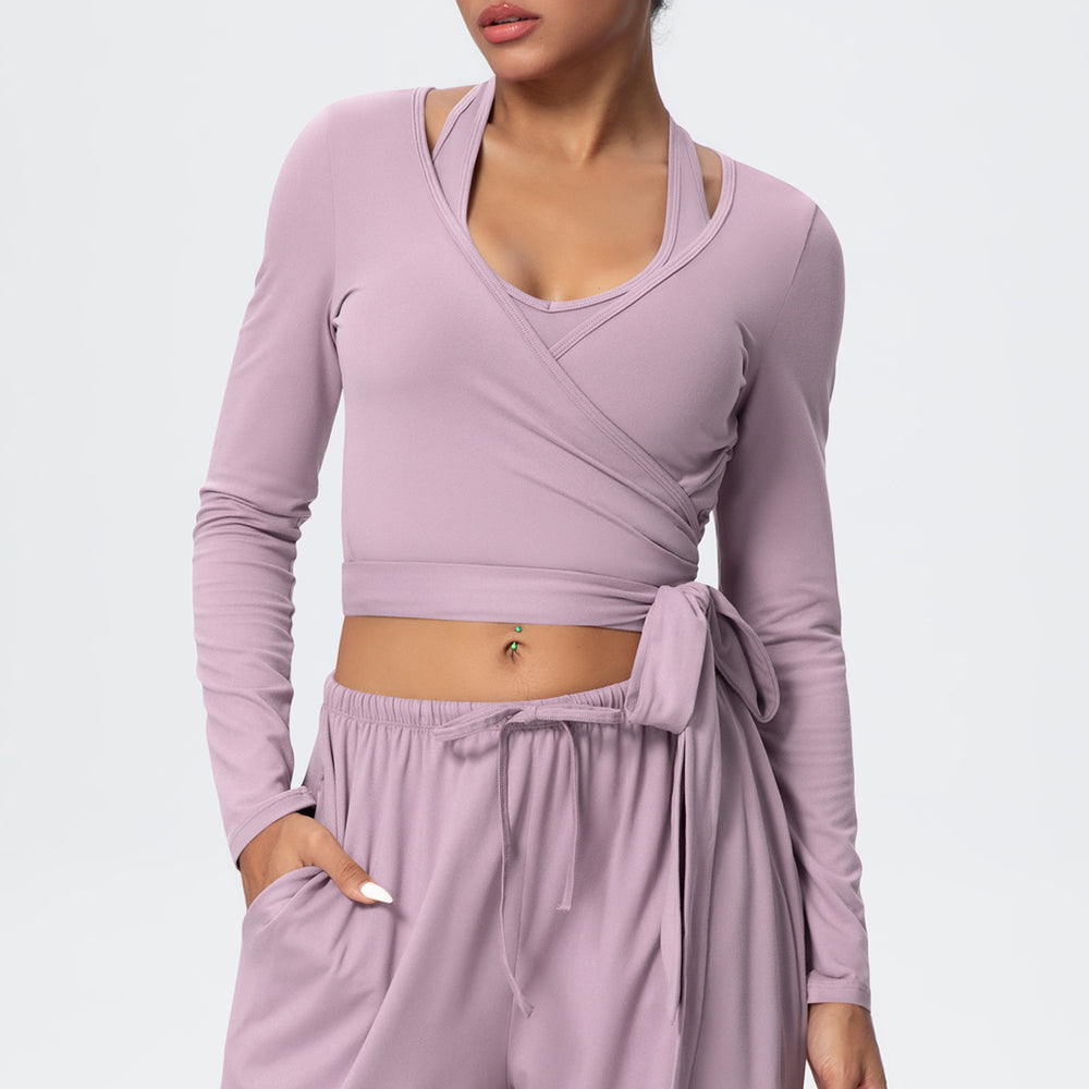 New arrival: solid color brushed microfiber breathable high-stretch yoga set - 3-piece workout outfit for running, fitness, and yoga
