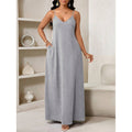 Amazon european and american bohemian style backless loose dress women's  summer new simple skirt