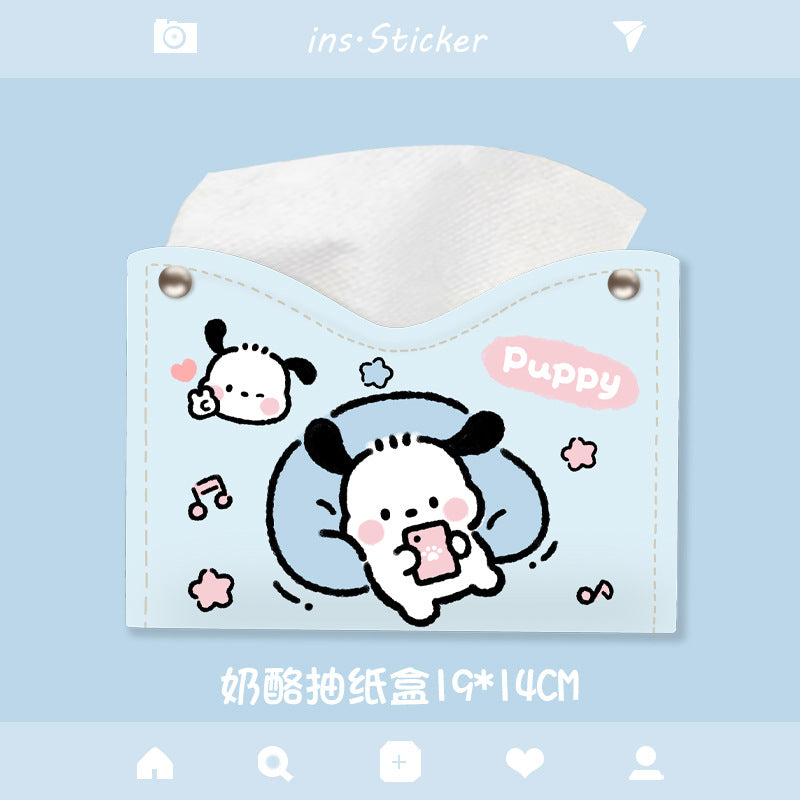 Foreign trade popular tissue box, Lolomi ear dog pumping carton, cute cartoon napkin box, car household paper pumping box