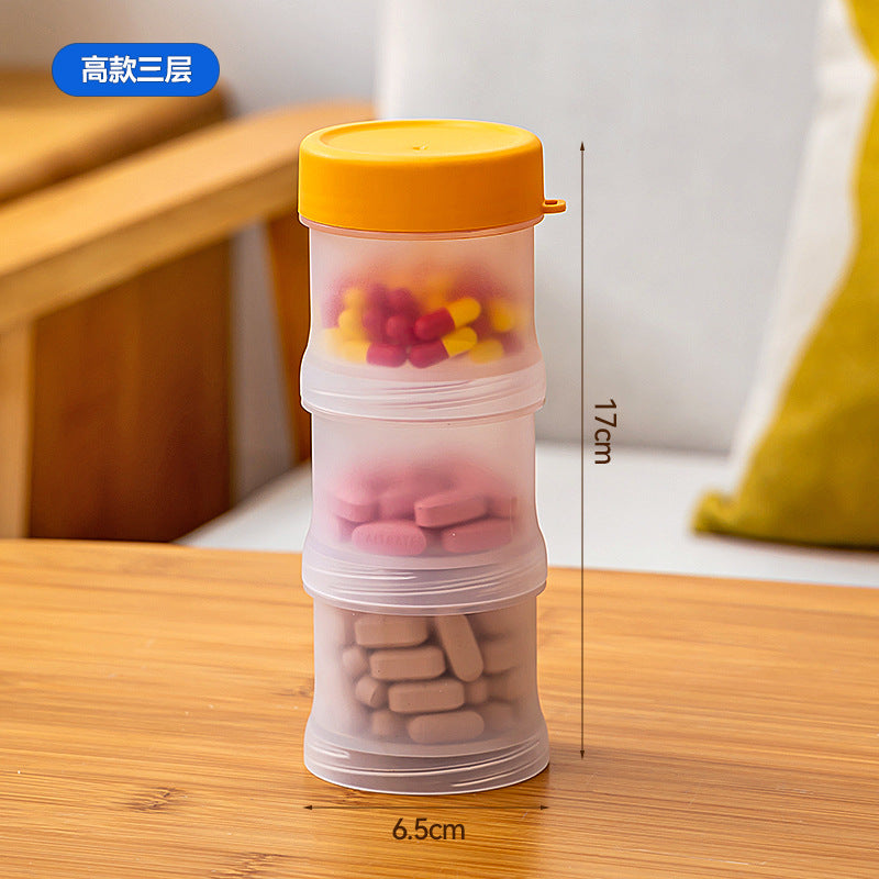 Mini grid storage box, small drug drug storage box, household classification in seven days, portable medicine box dispenser